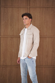 Capo Faux Suede Jacket - Stone