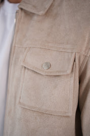Capo Faux Suede Jacket - Stone