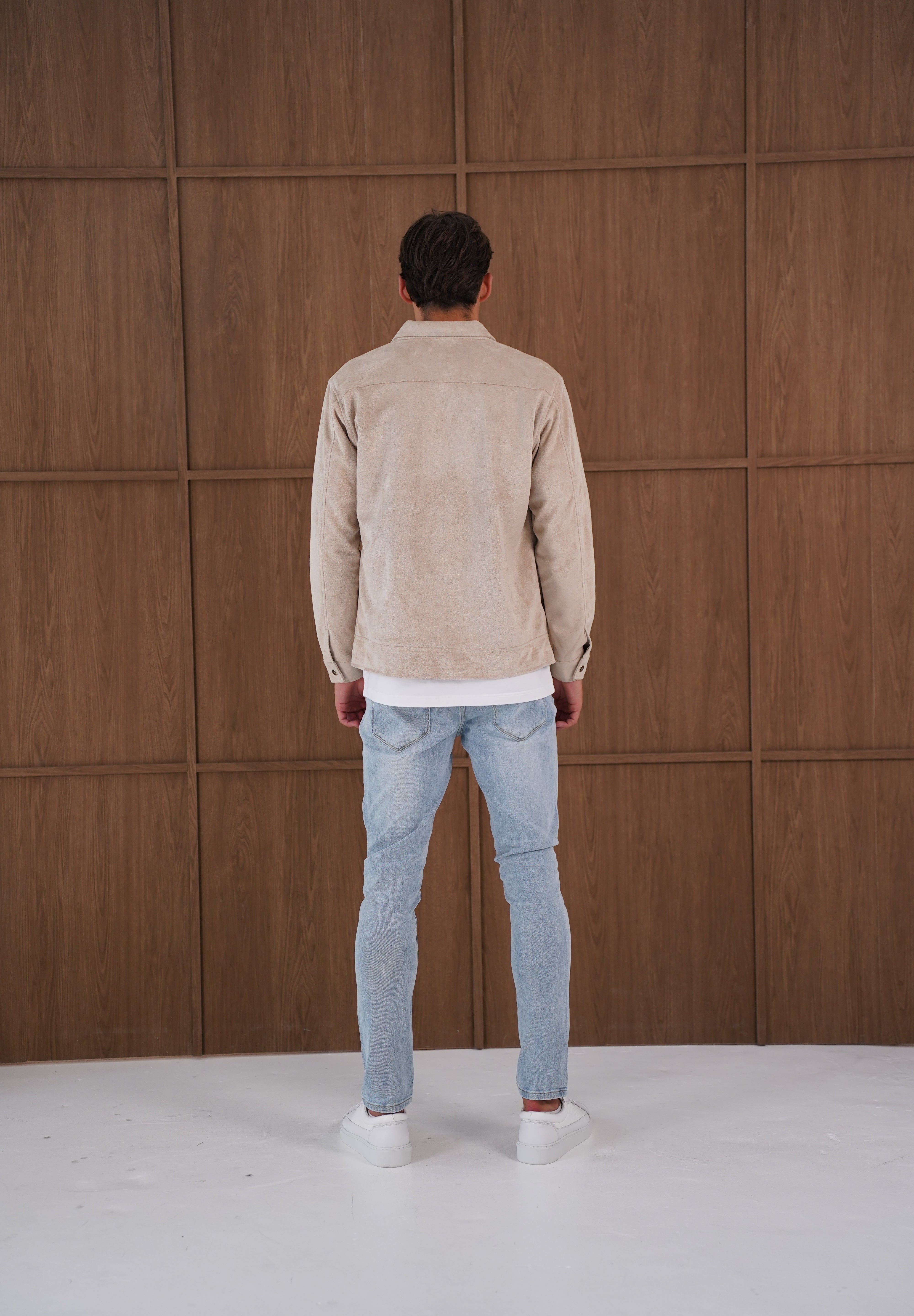 Capo Faux Suede Jacket - Stone