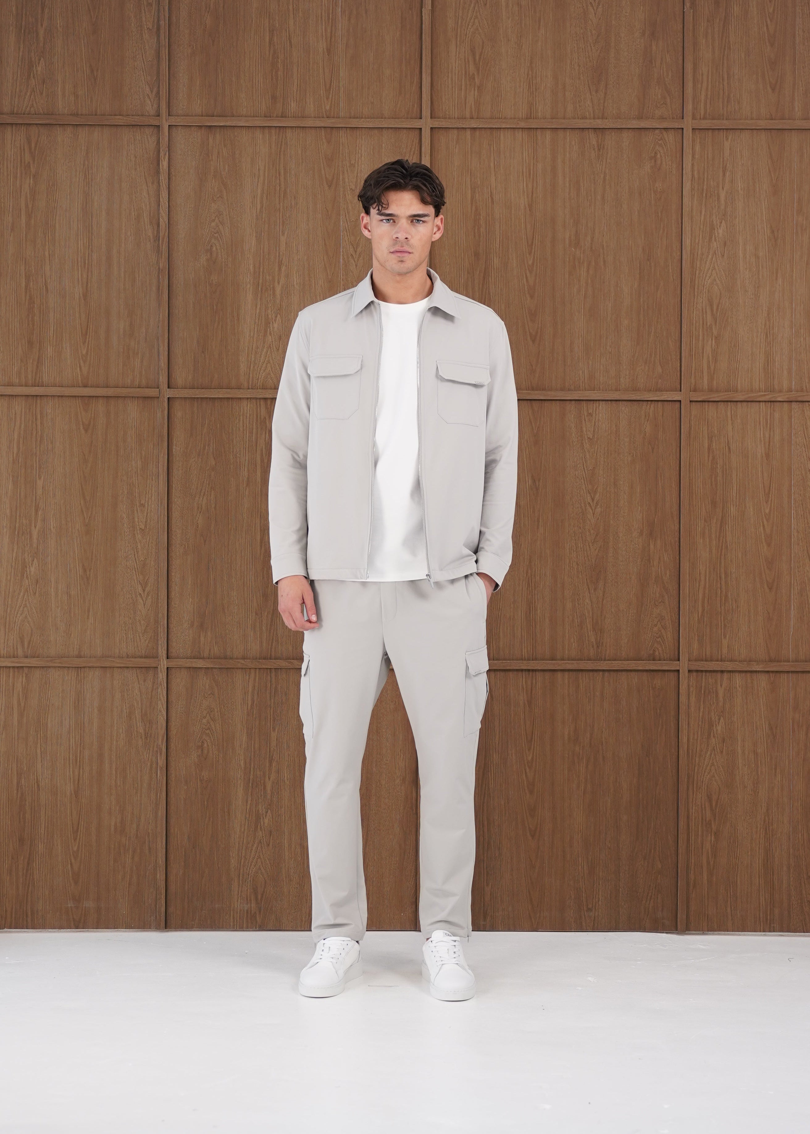 Capo Utility Overshirt - Light Grey