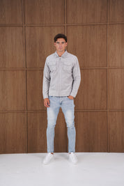 Capo Faux Suede Jacket - Grey