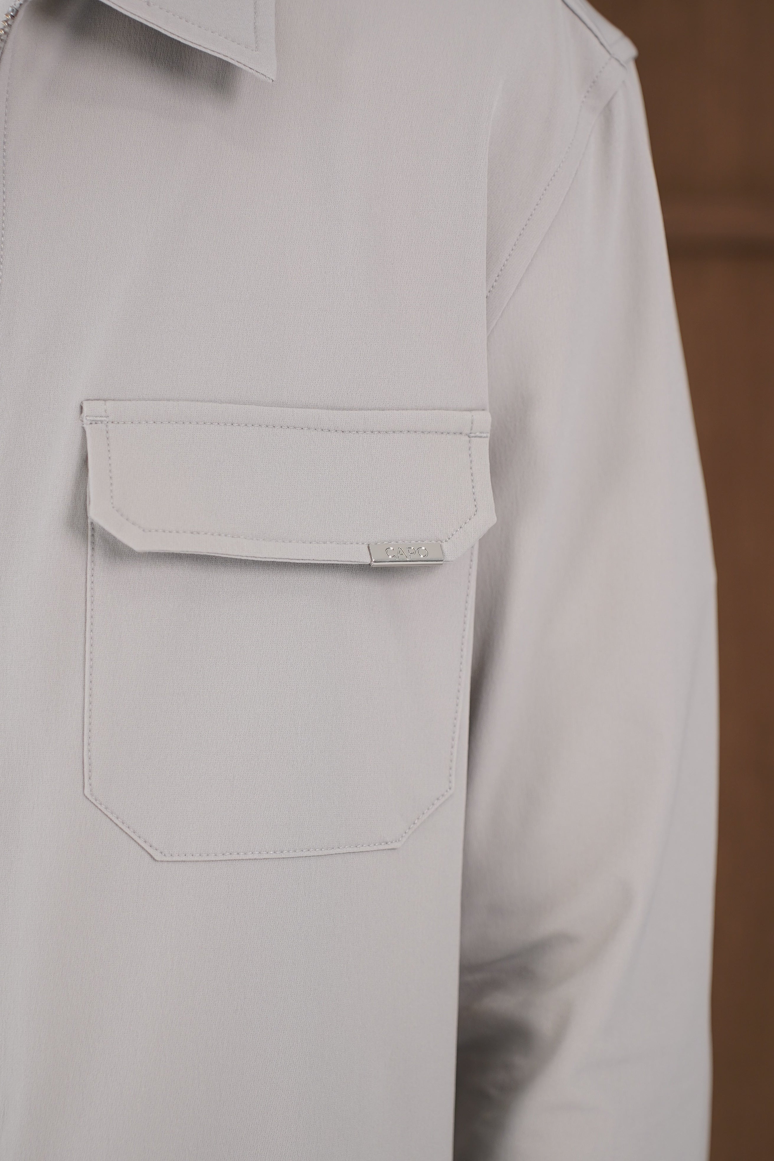 Capo Utility Overshirt - Light Grey