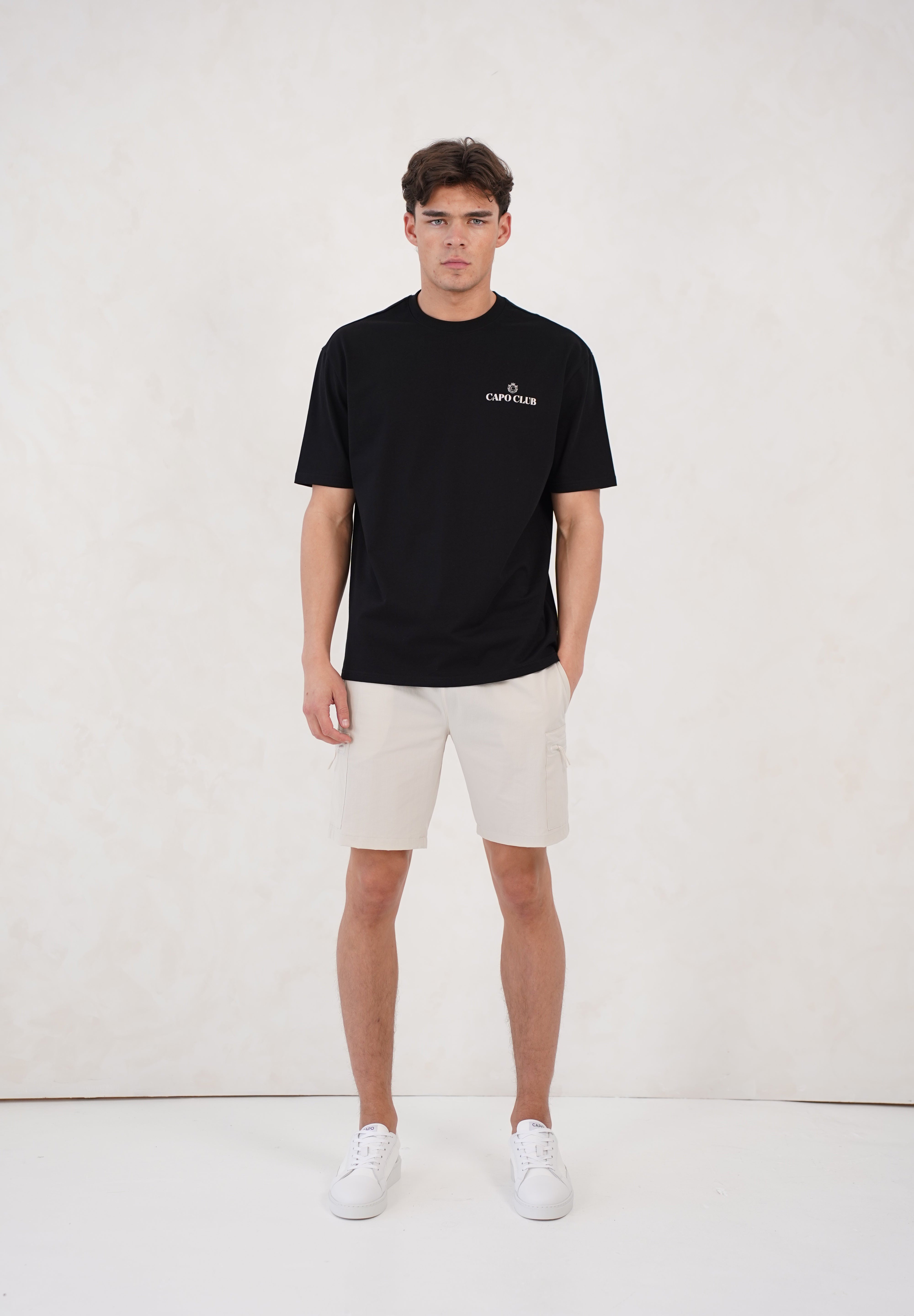 Capo Club Craftsman Crest T-Shirt - Black/Porpoise