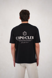 Capo Club Craftsman Crest T-Shirt - Black/Porpoise