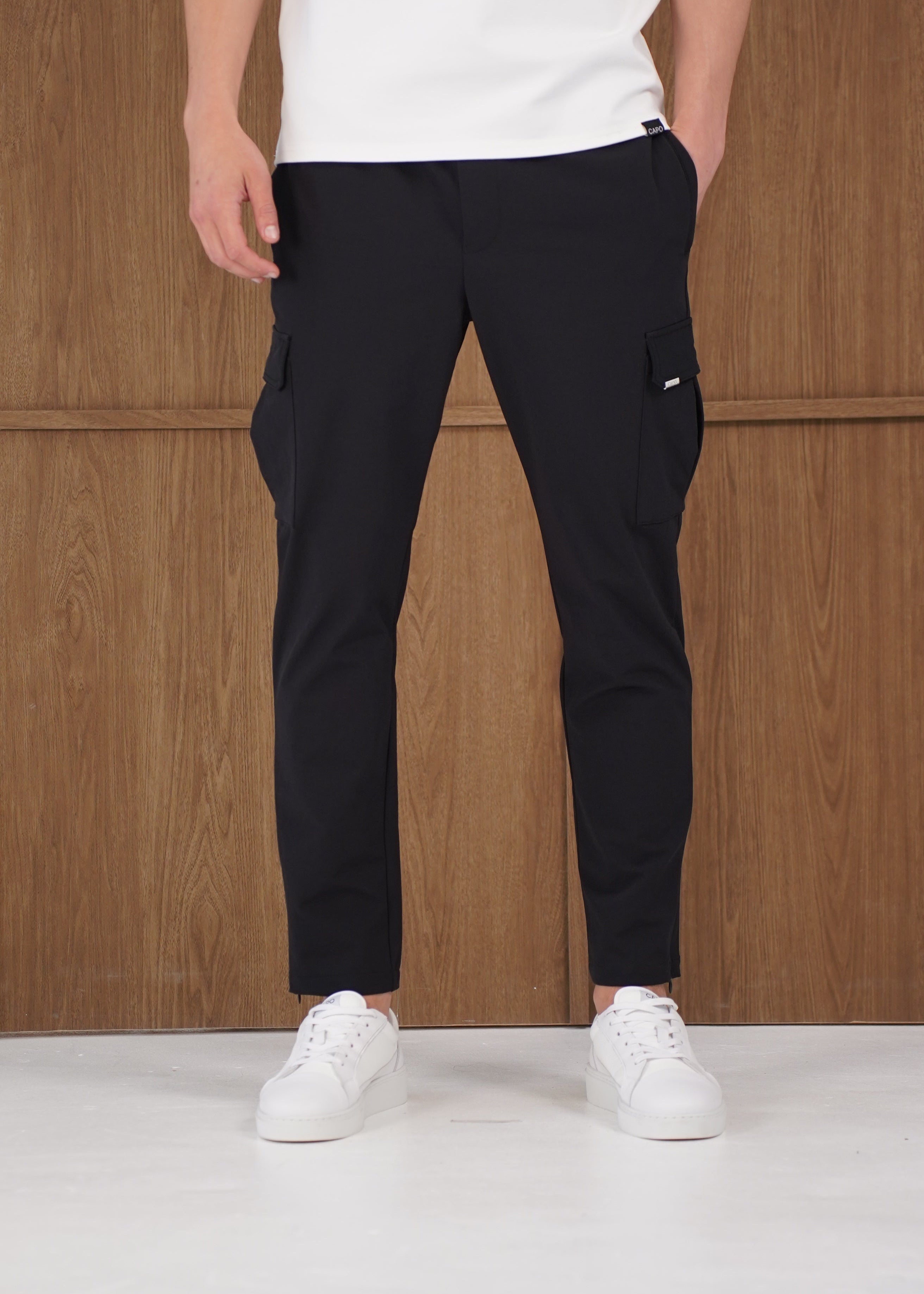 Capo Utility Regular Cargo Pants - Black