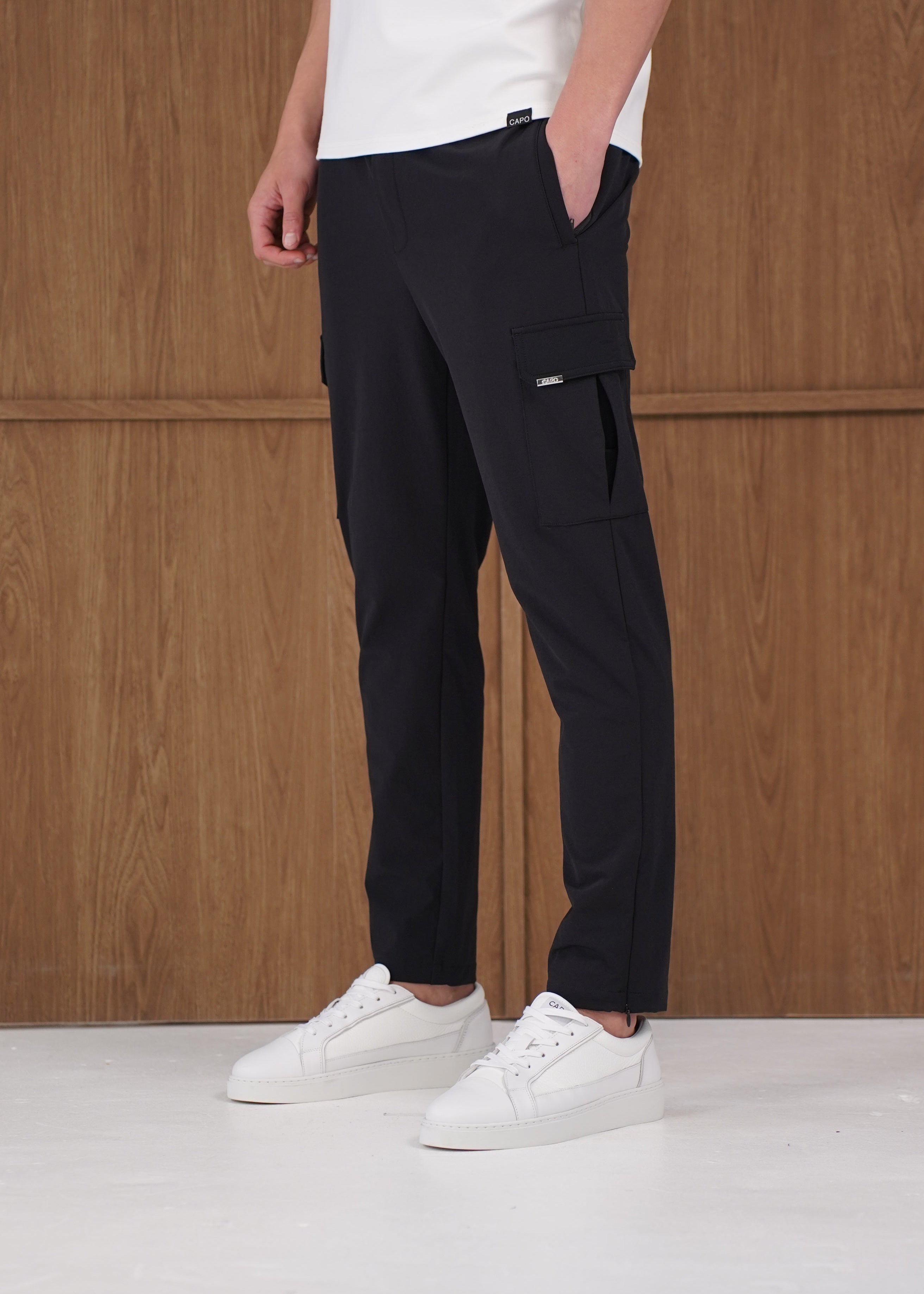 Capo Utility Regular Cargo Pants - Black
