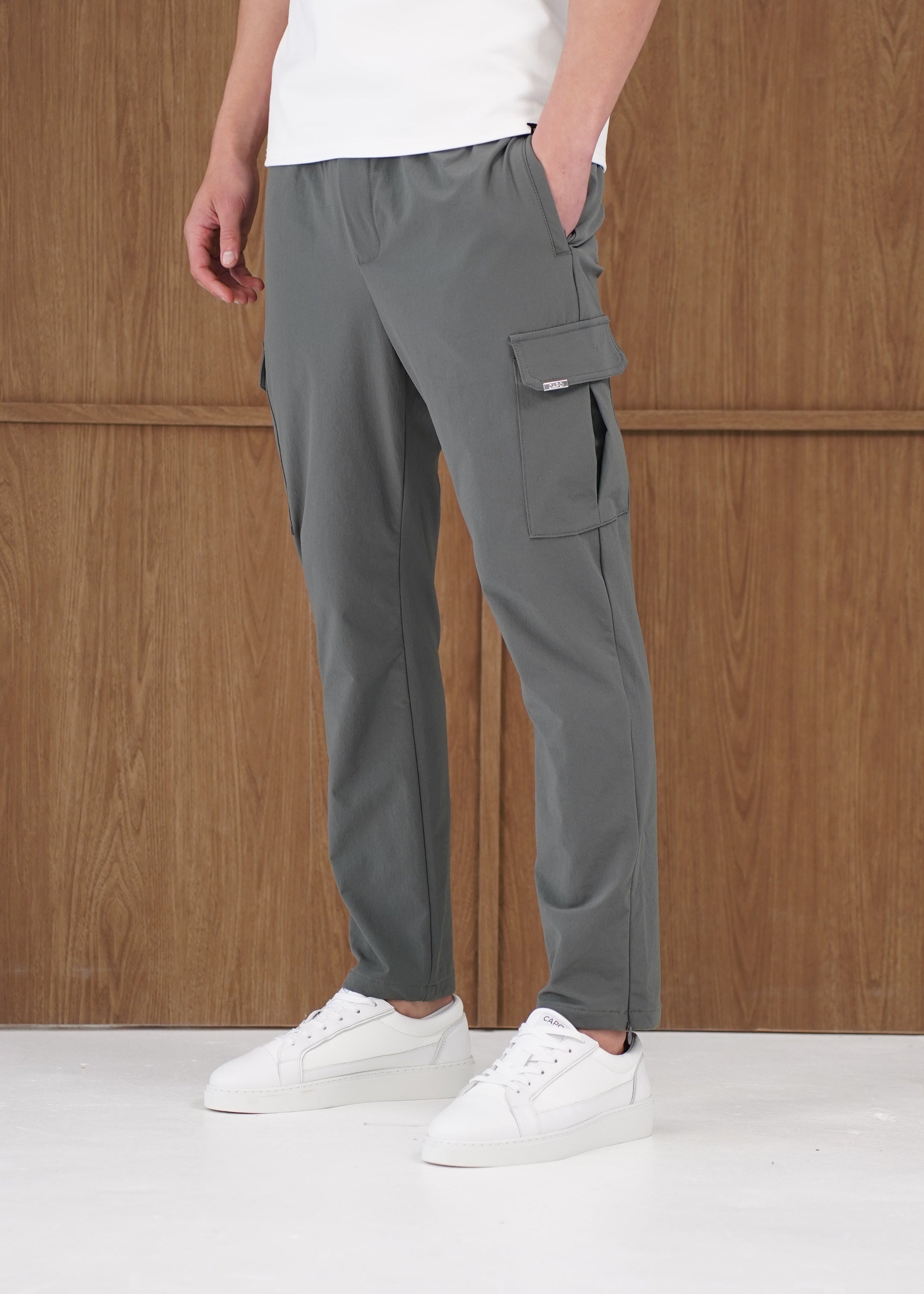 Capo Utility Regular Cargo Pants - Charcoal