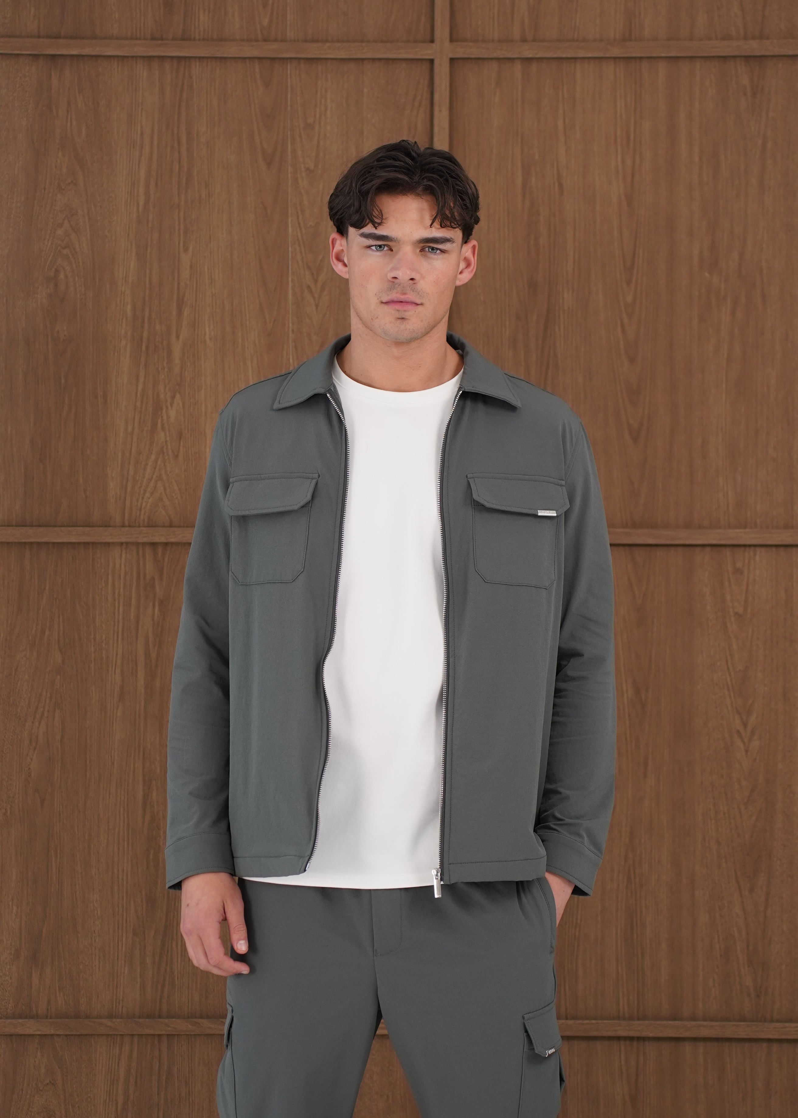 Capo Utility Overshirt - Charcoal