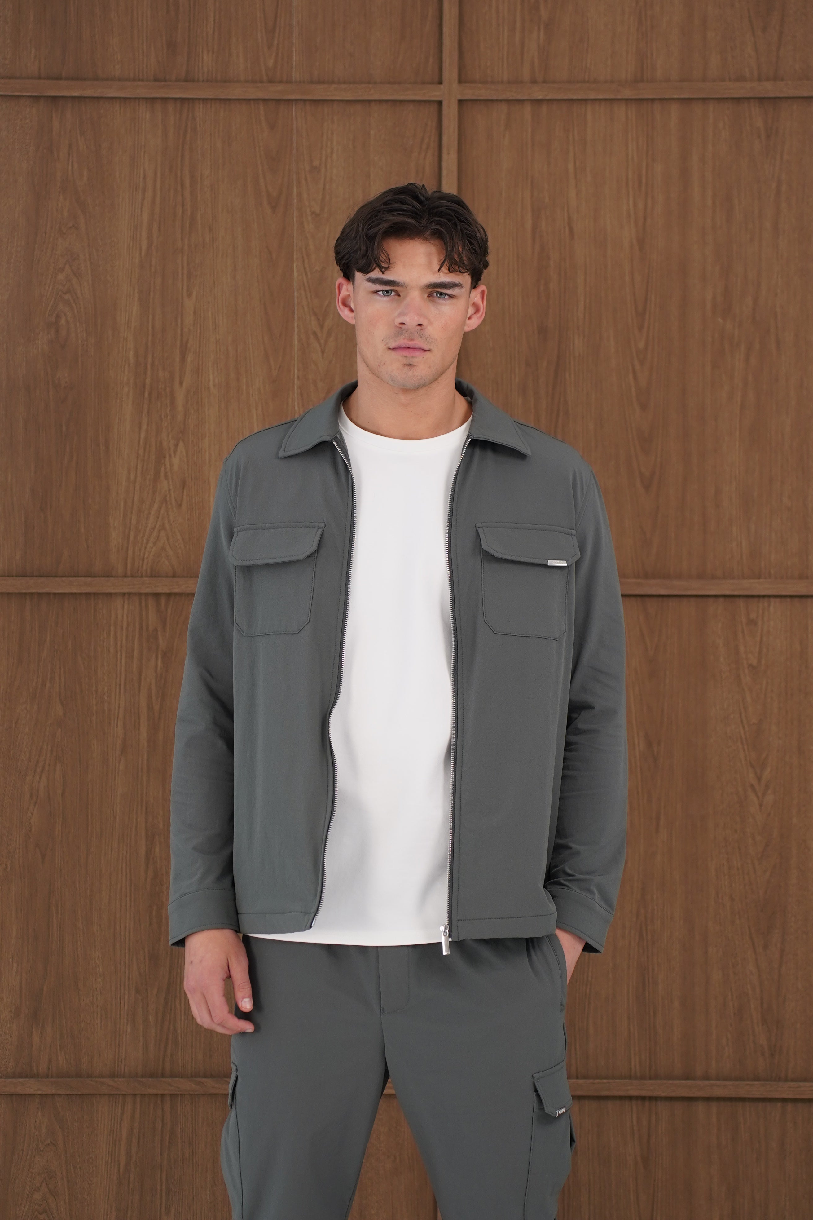 Capo Utility Overshirt - Charcoal