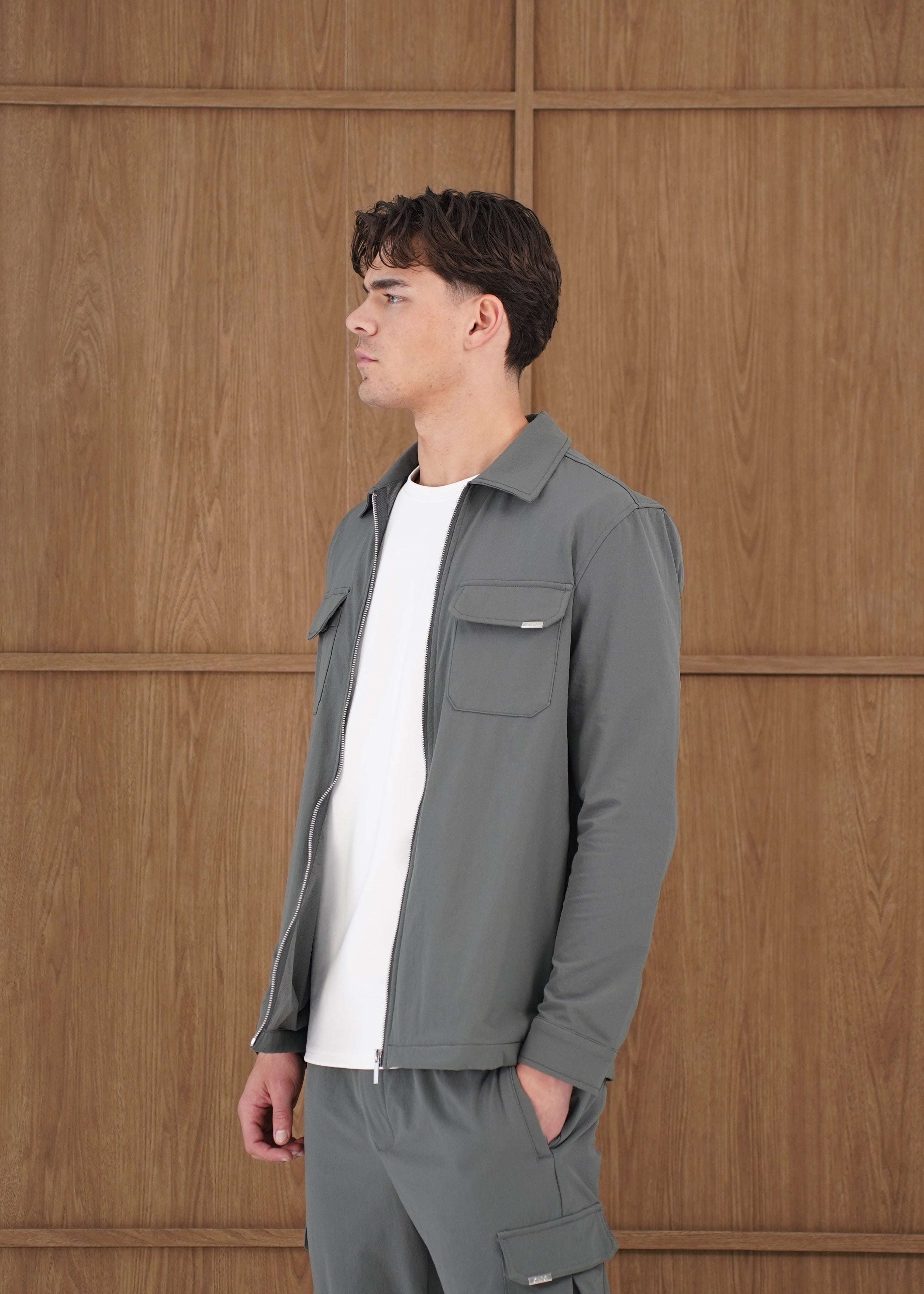 Capo Utility Overshirt - Charcoal