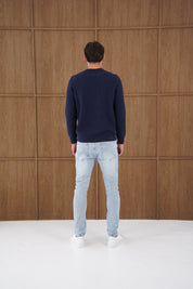 Capo CABLE Knit Jumper - Navy