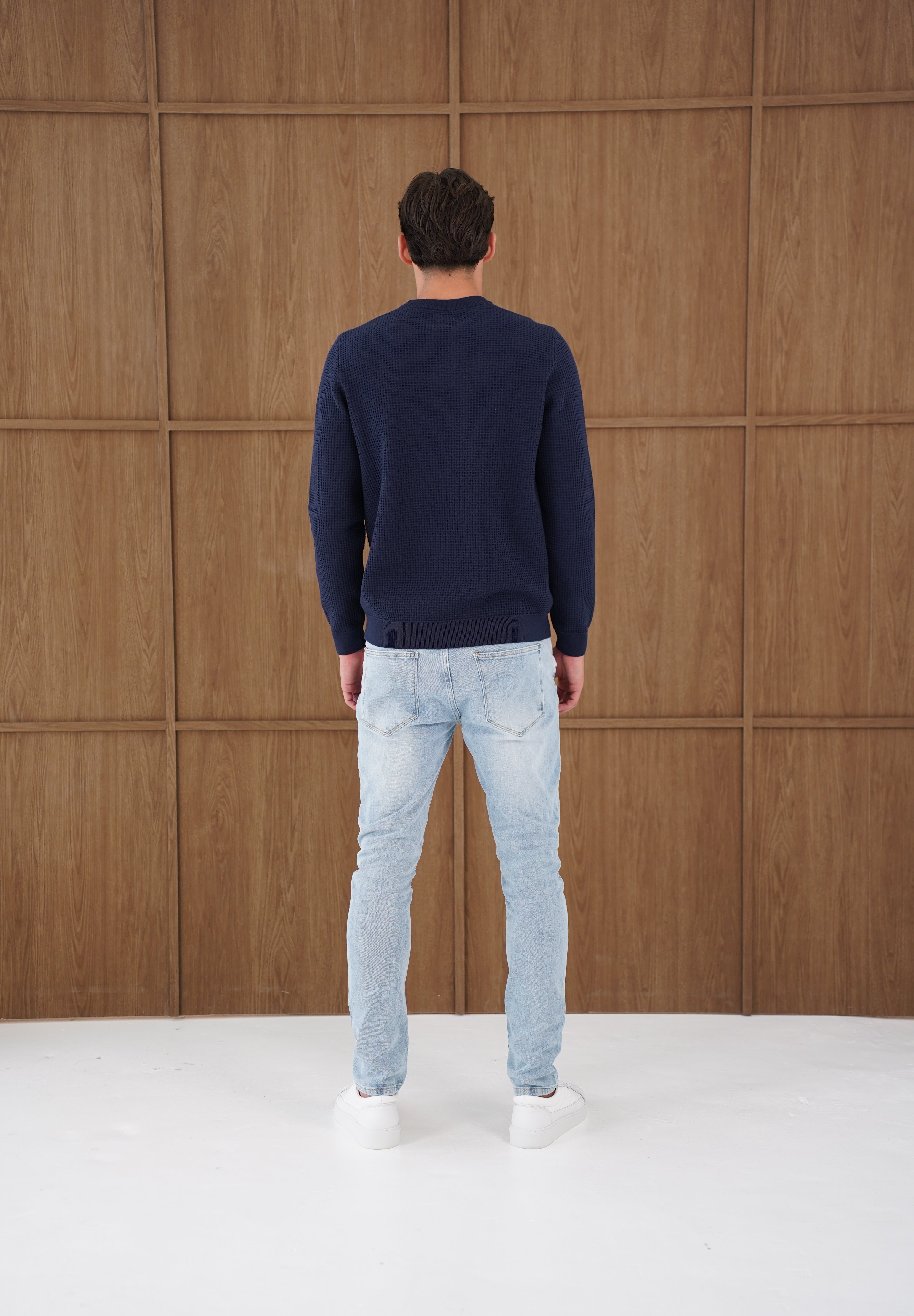 Capo CABLE Knit Jumper - Navy