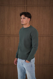Capo CABLE Knit Jumper - Moss Green