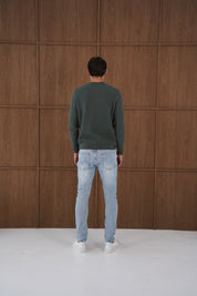 Capo CABLE Knit Jumper - Moss Green