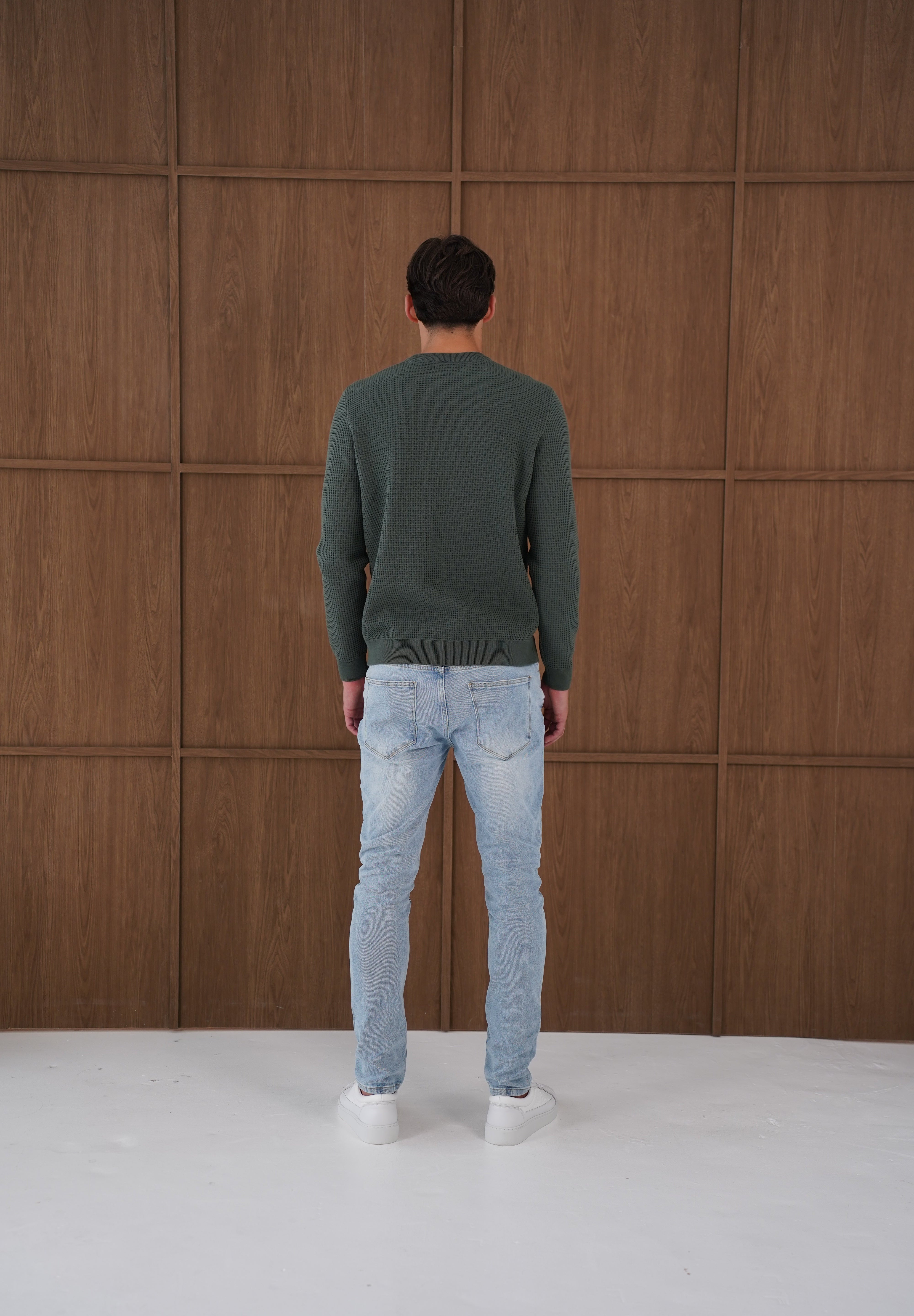 Capo CABLE Knit Jumper - Moss Green