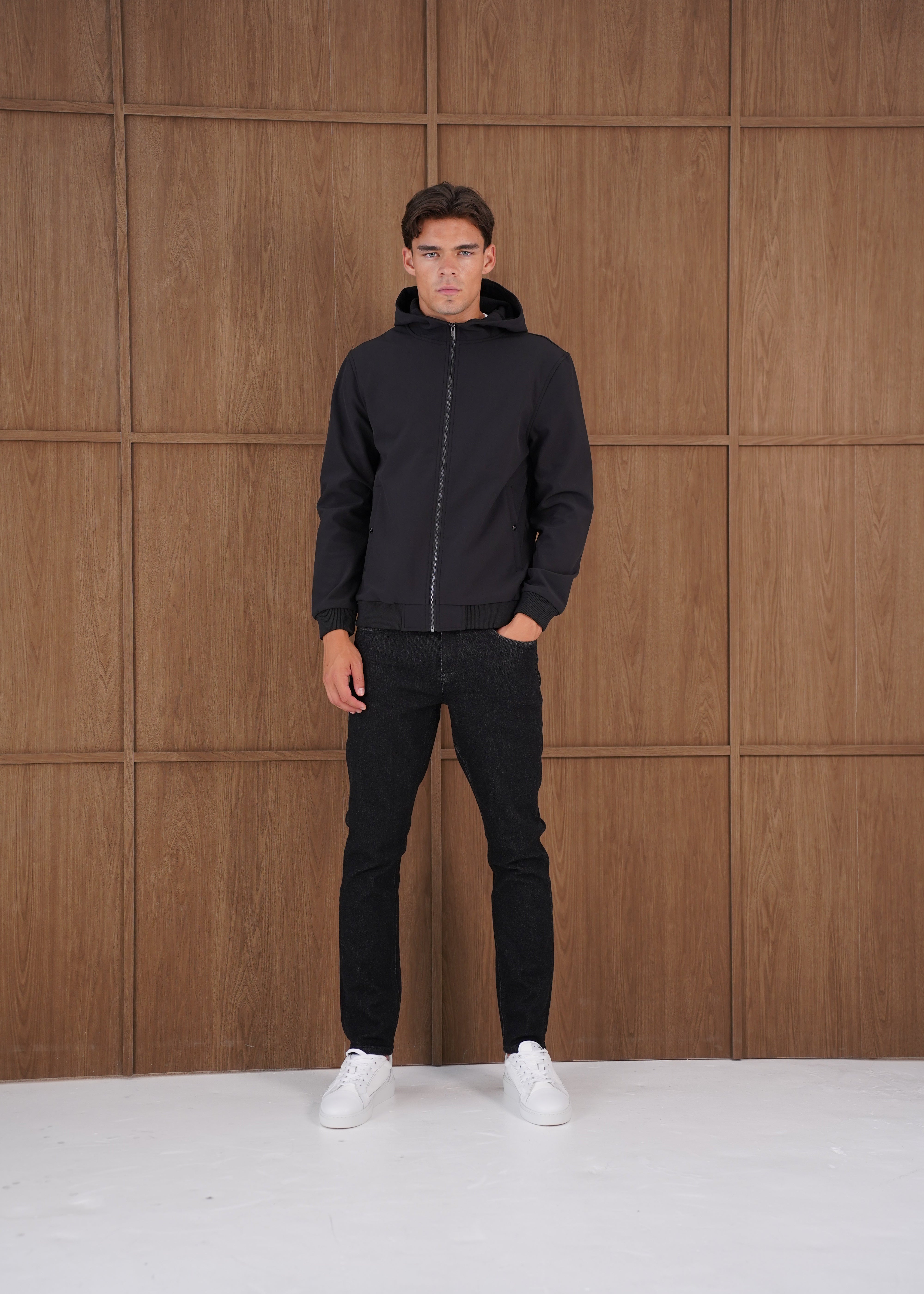 Capo Soft Shell Hood Jacket - Black