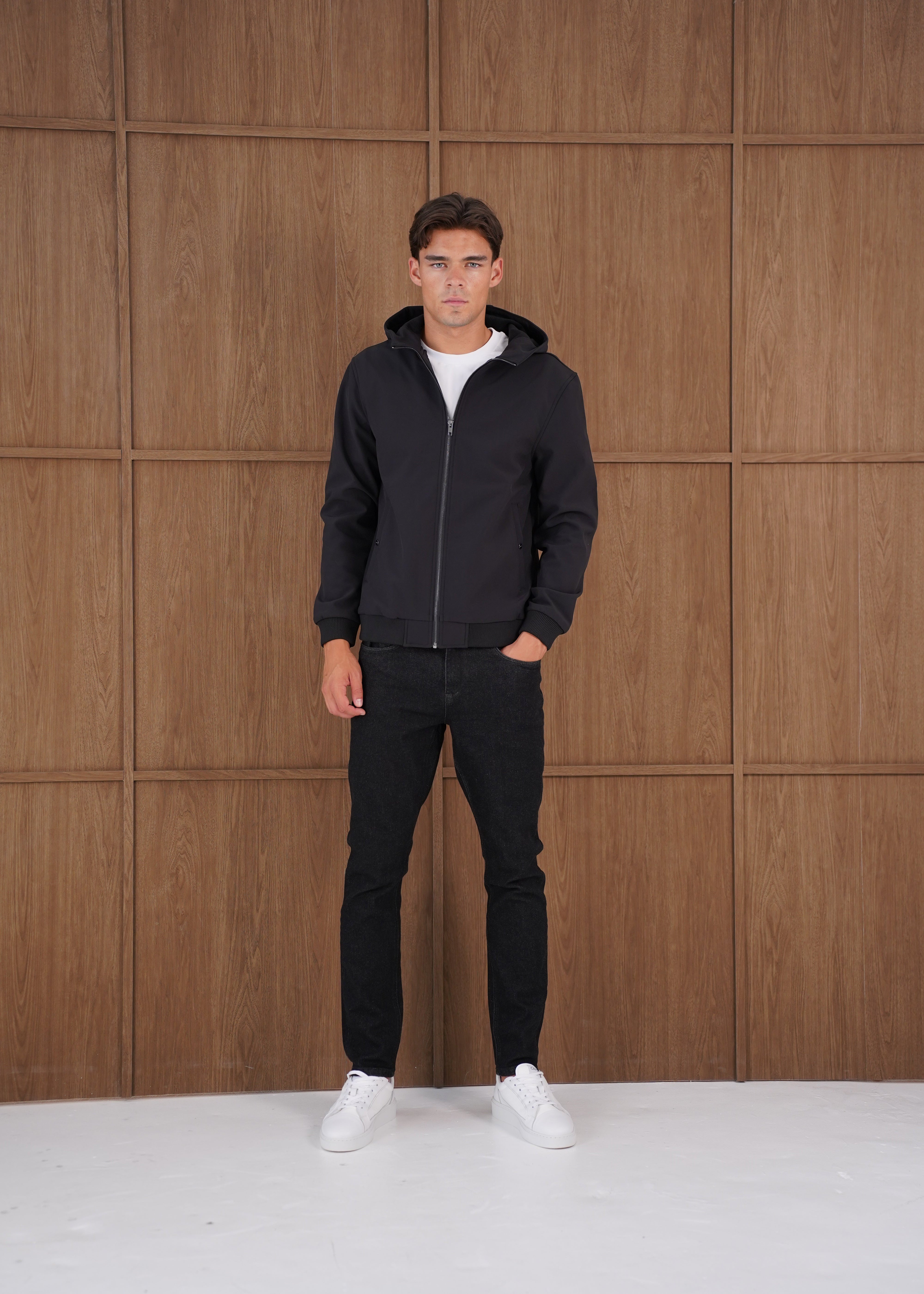 Capo Soft Shell Hood Jacket - Black