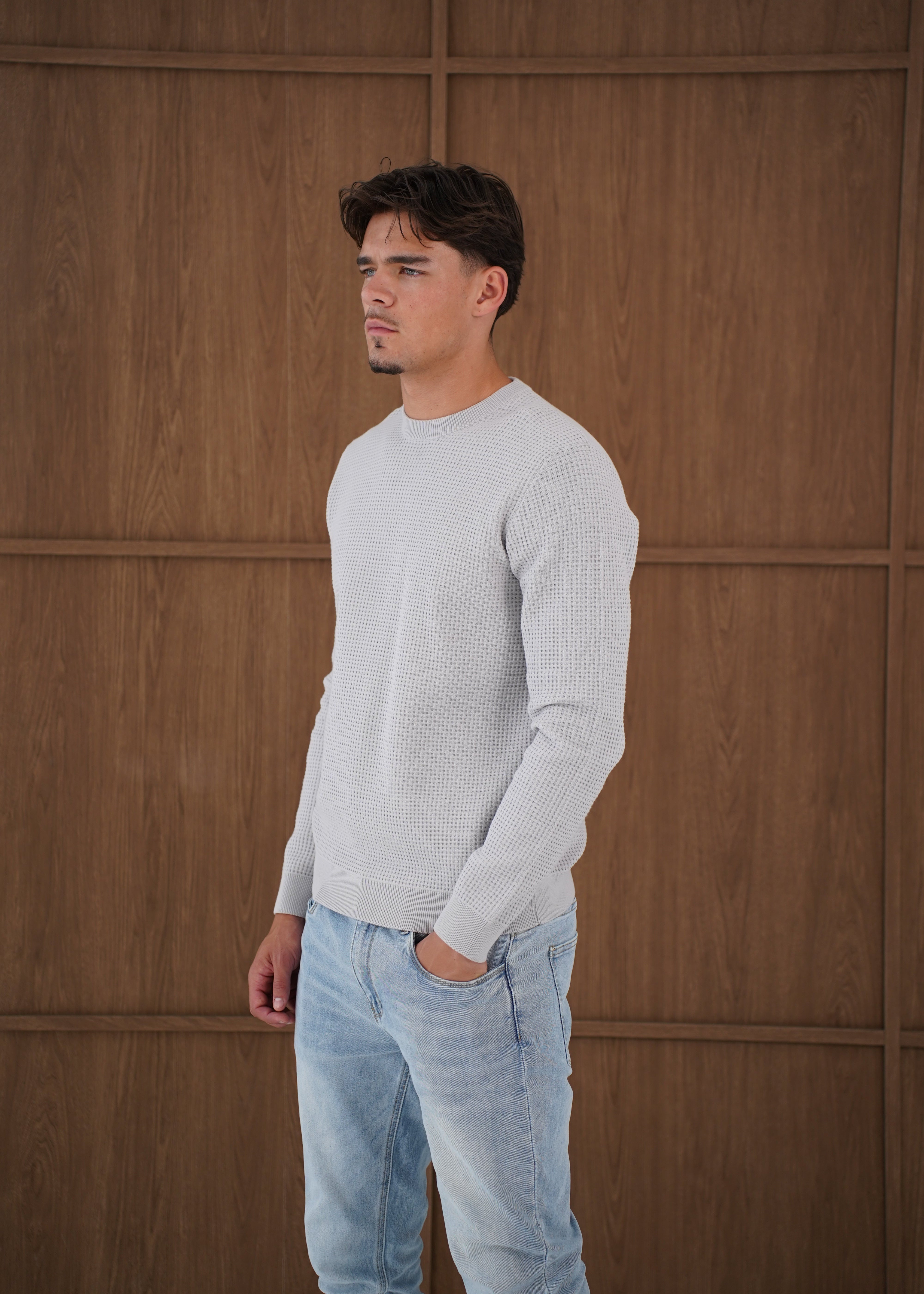 Capo CABLE Knit Jumper - Grey