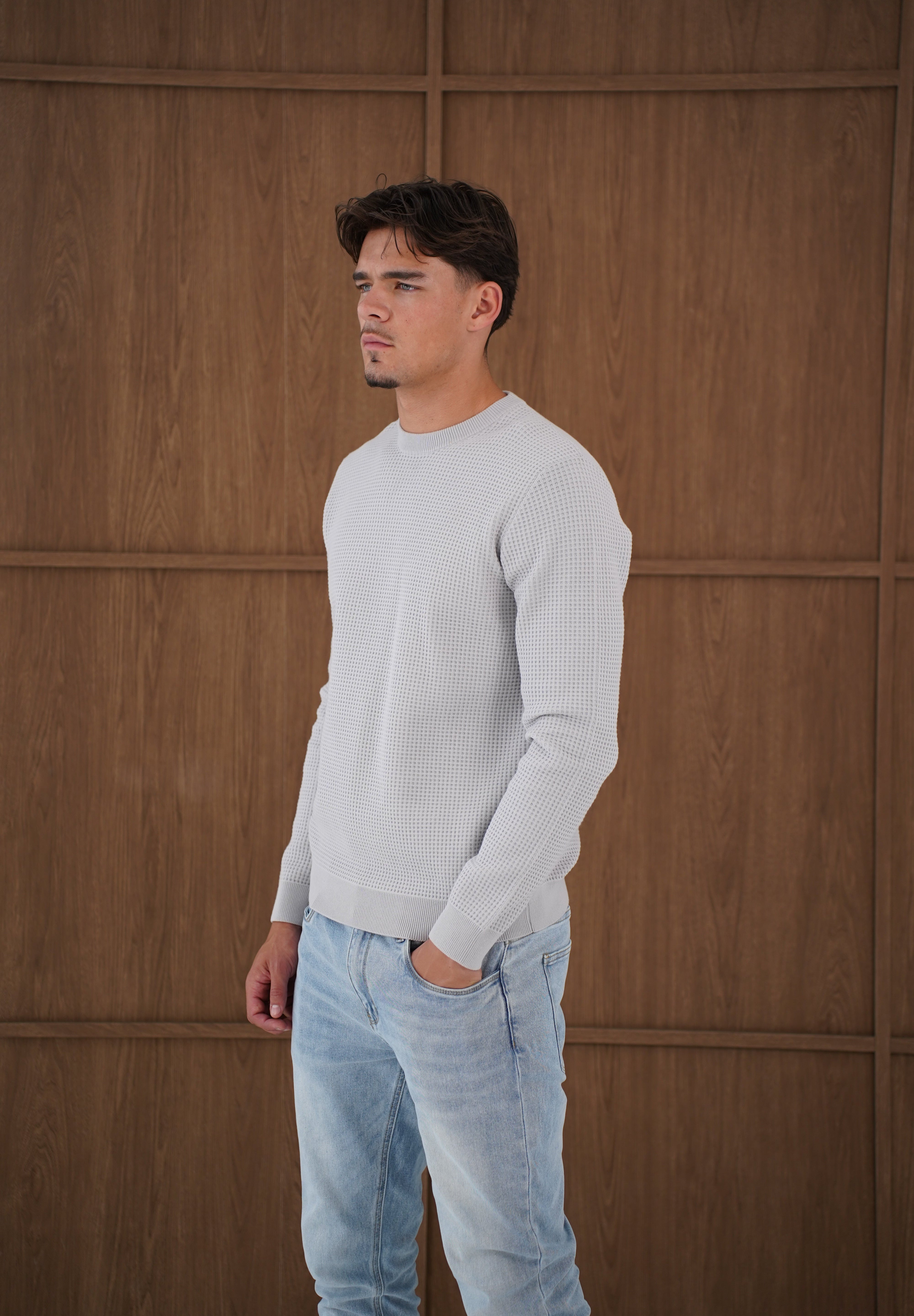 Capo CABLE Knit Jumper - Grey