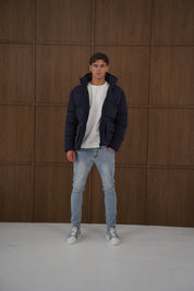 Capo Puffer Coat - Navy