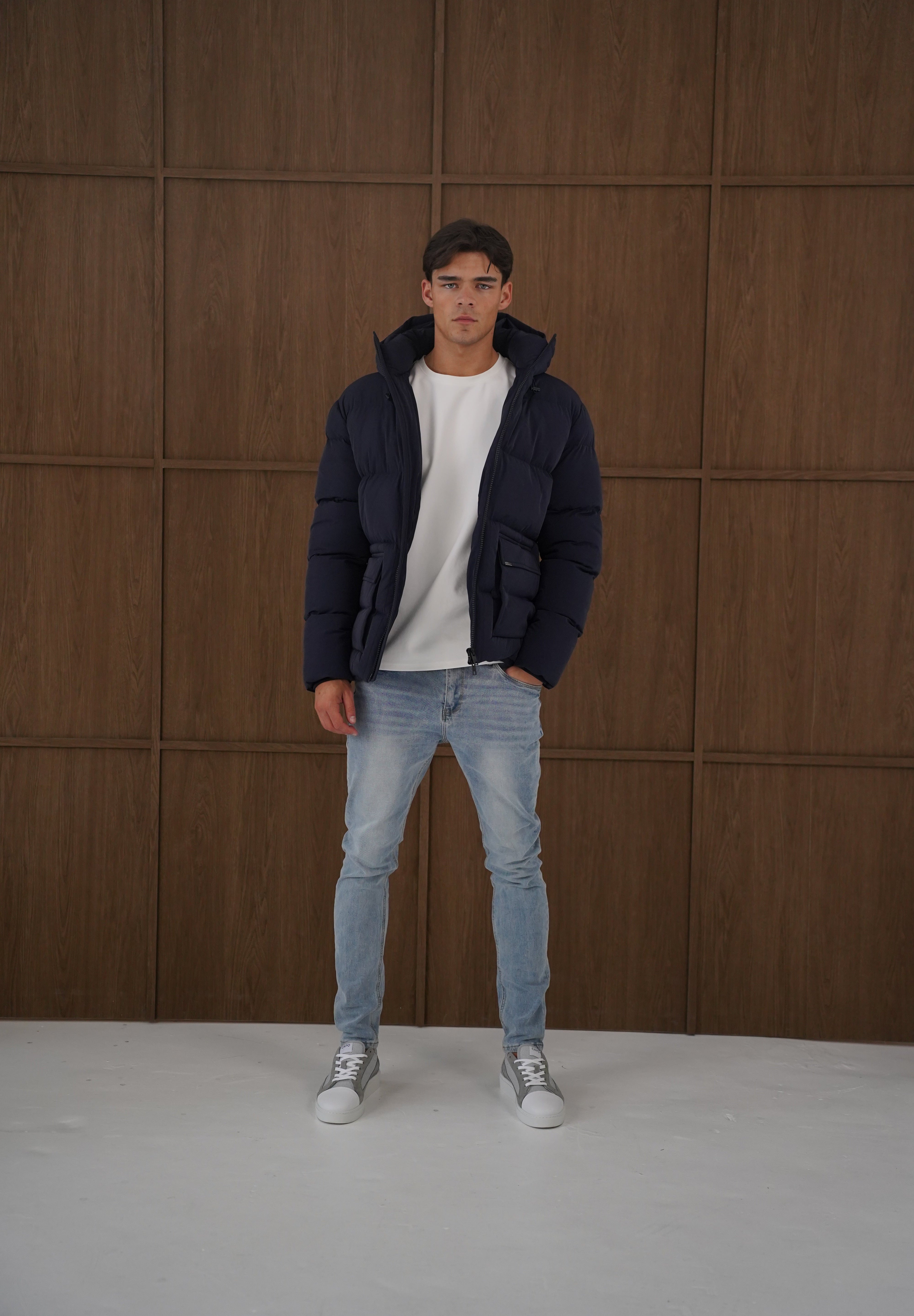 Capo Puffer Coat - Navy