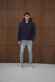 Capo Puffer Coat - Navy