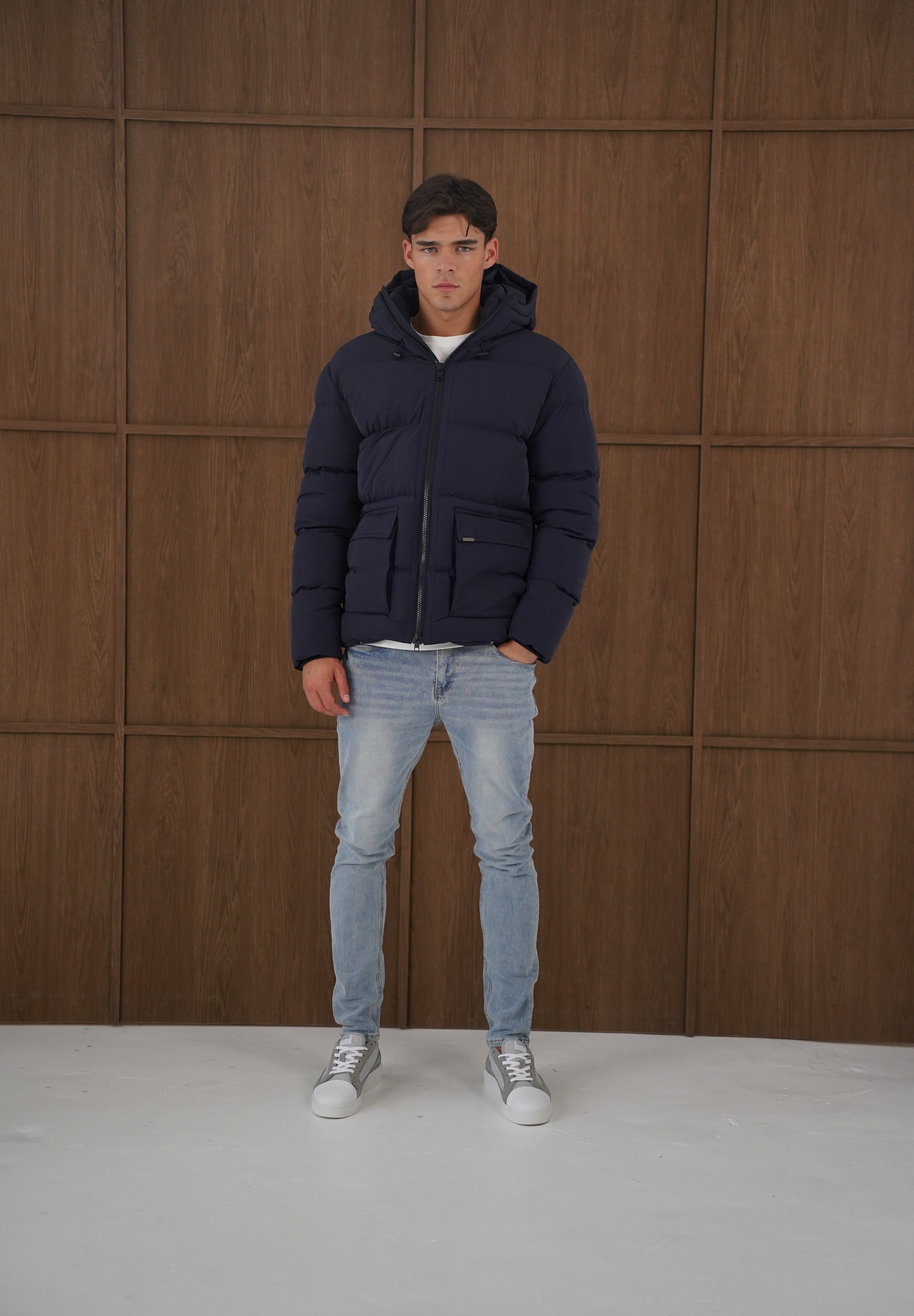 Capo Puffer Coat - Navy