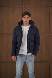 Capo Puffer Coat - Navy