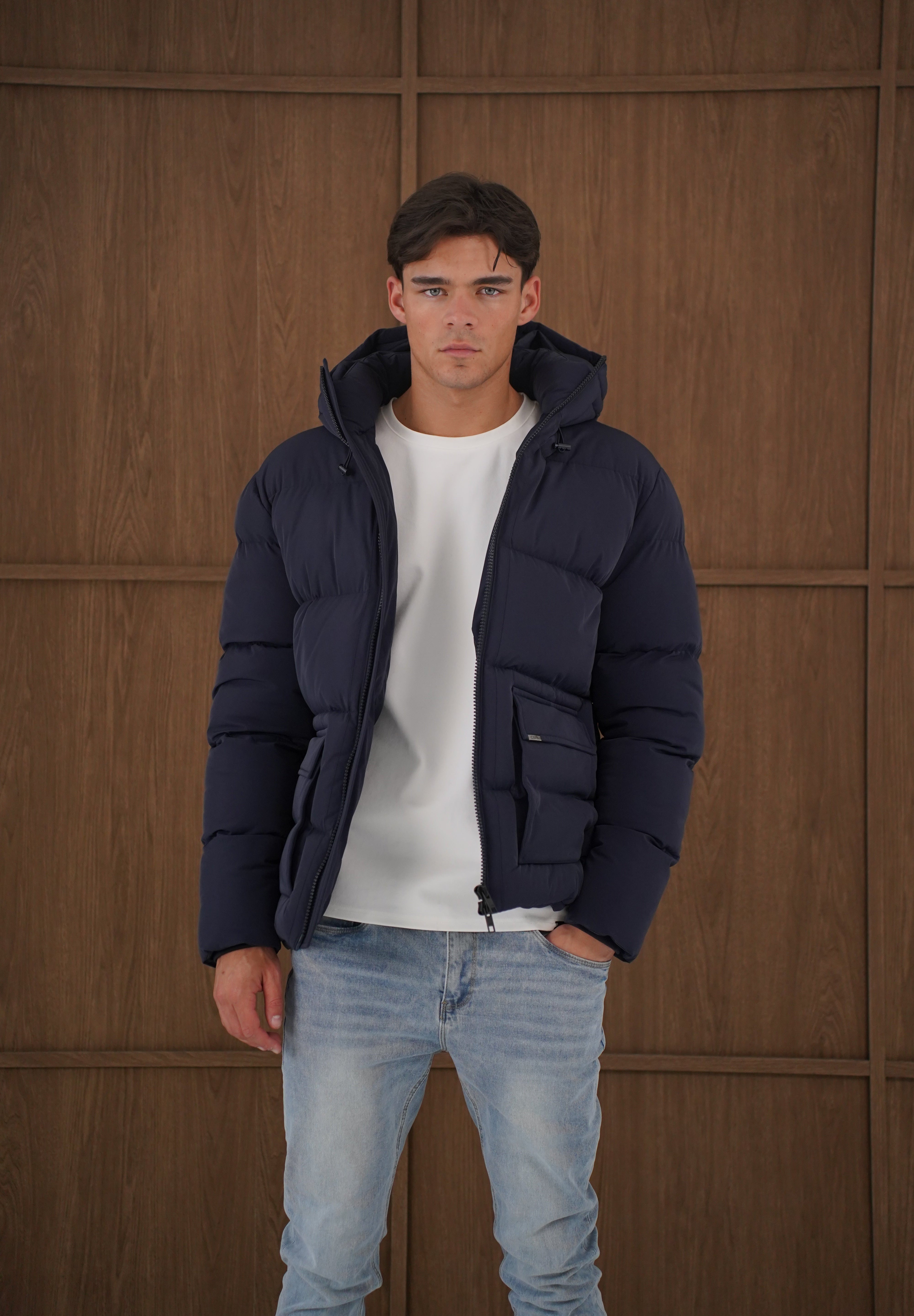 Capo Puffer Coat - Navy