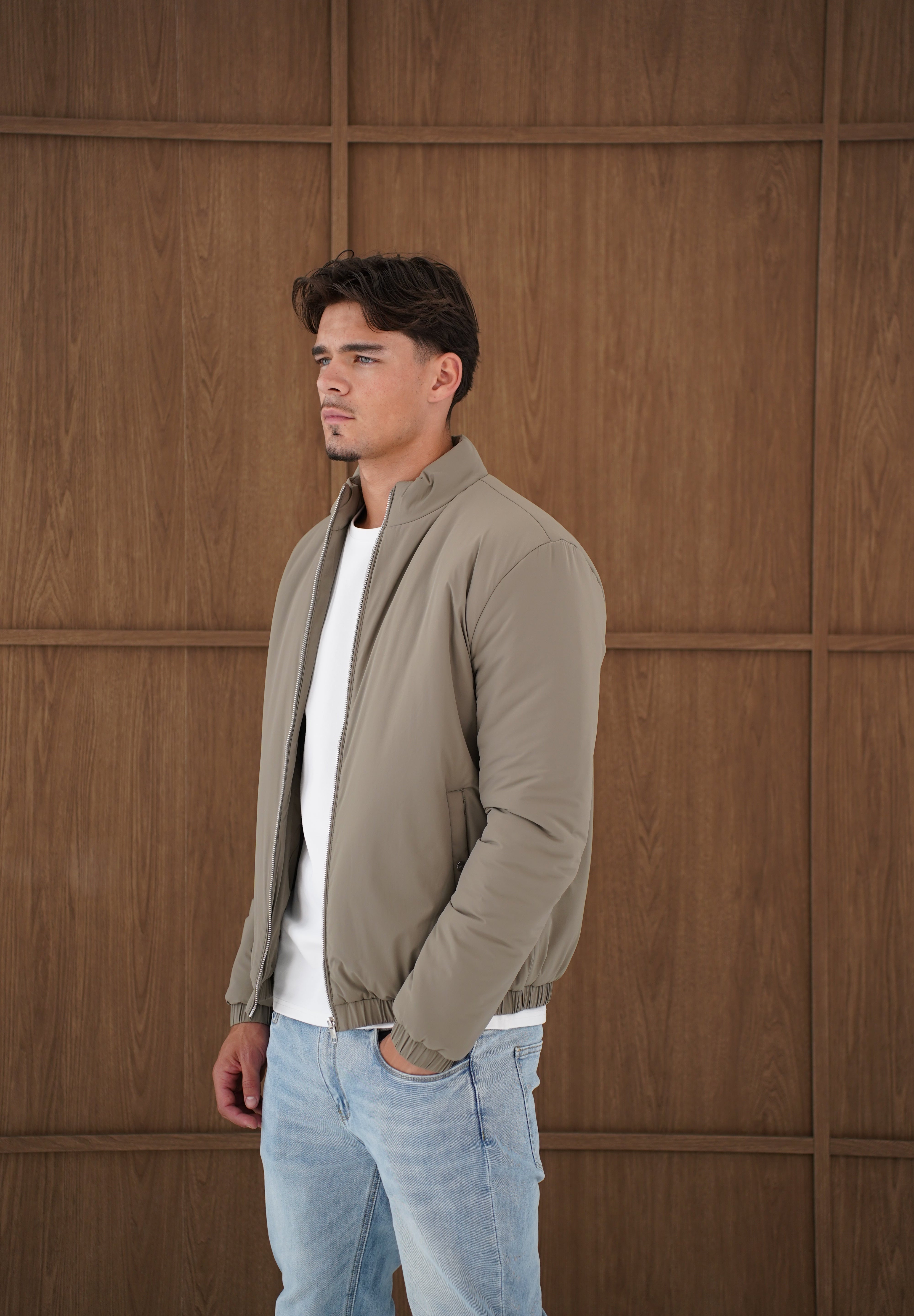 Capo Padded Bomber Jacket - Olive