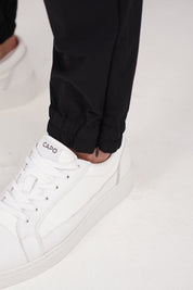 Capo Smart Cuffed Cargo Pants - Black