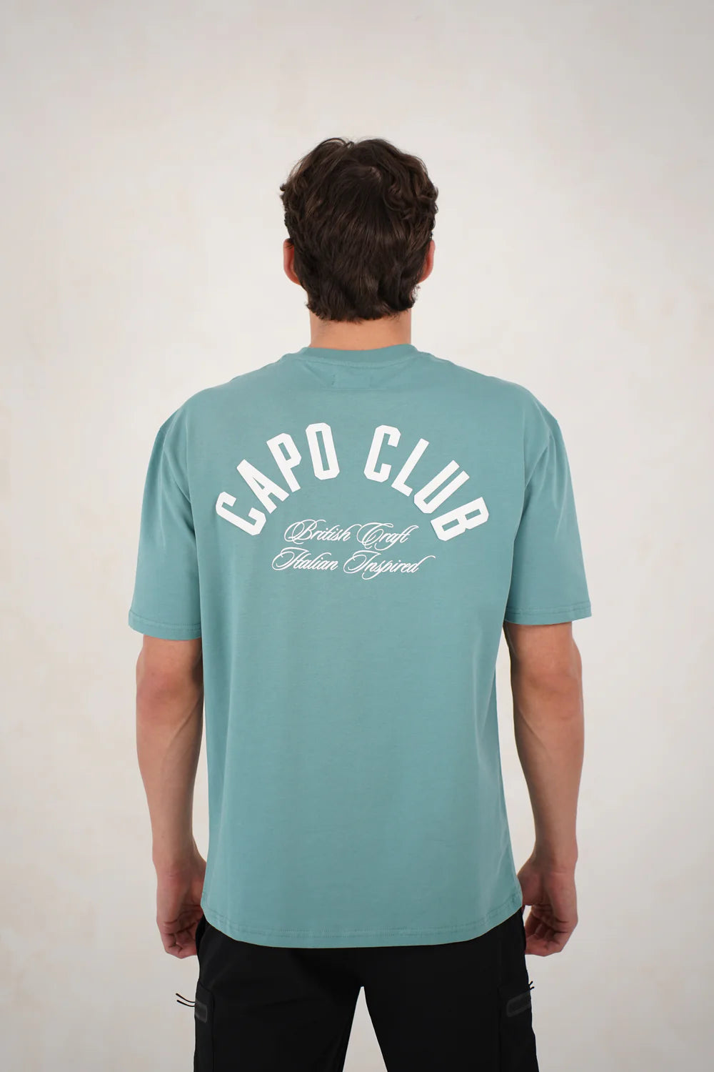 Capo Club Script T-Shirt - Oil Blue/White