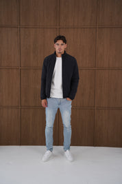 Capo Padded Bomber Jacket - Black