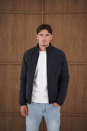 Capo Padded Bomber Jacket - Black