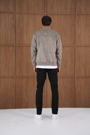 Capo Faux Suede Bomber Jacket - Olive