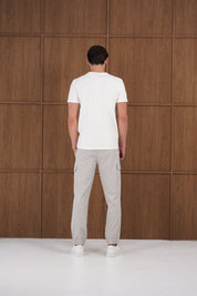 Capo Smart Cuffed Cargo Pants - Light Grey