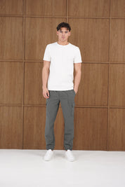 Capo Smart Cuffed Cargo Pants - Charcoal