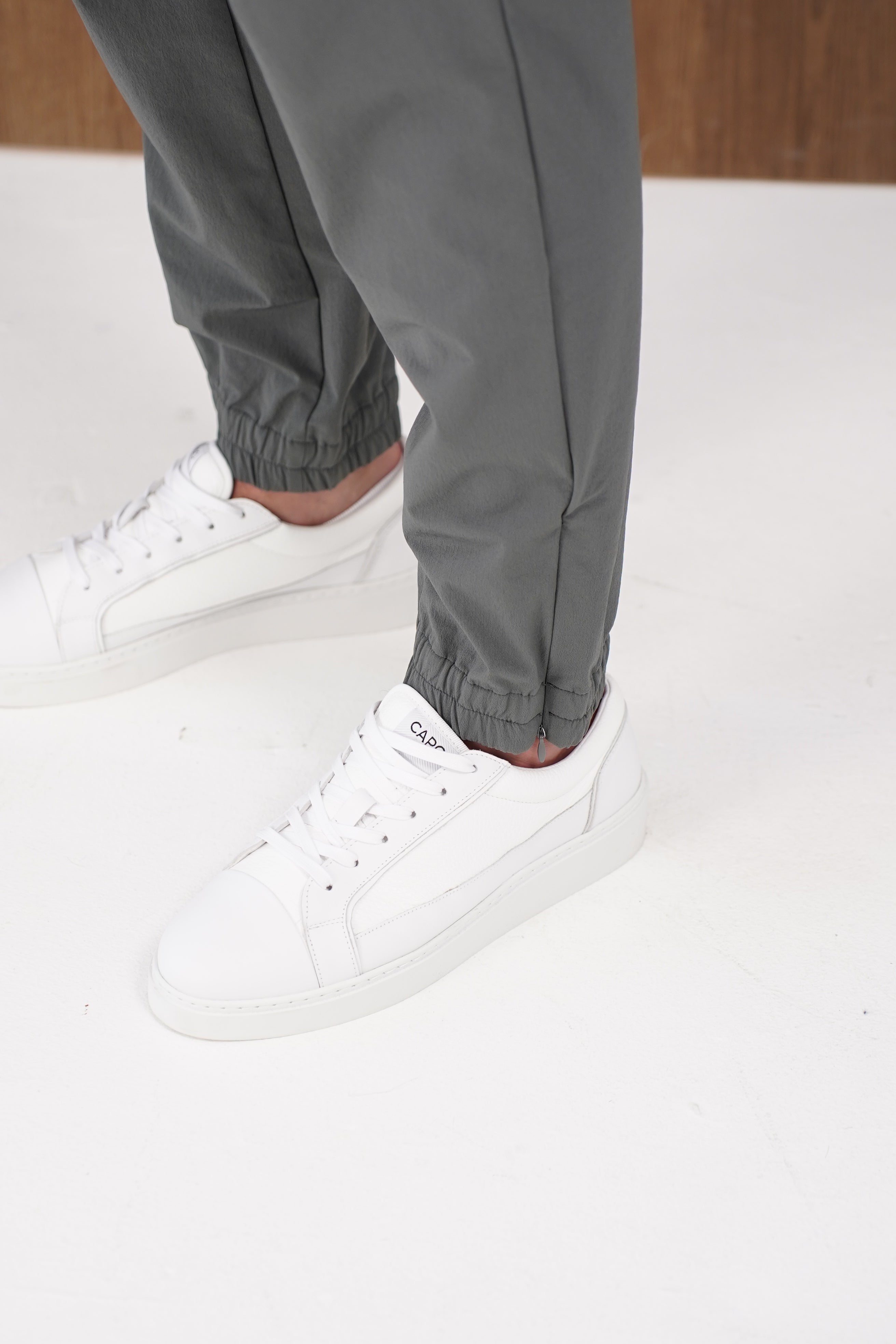 Capo Smart Cuffed Cargo Pants - Charcoal