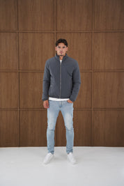 Capo Padded Bomber Jacket - Charcoal