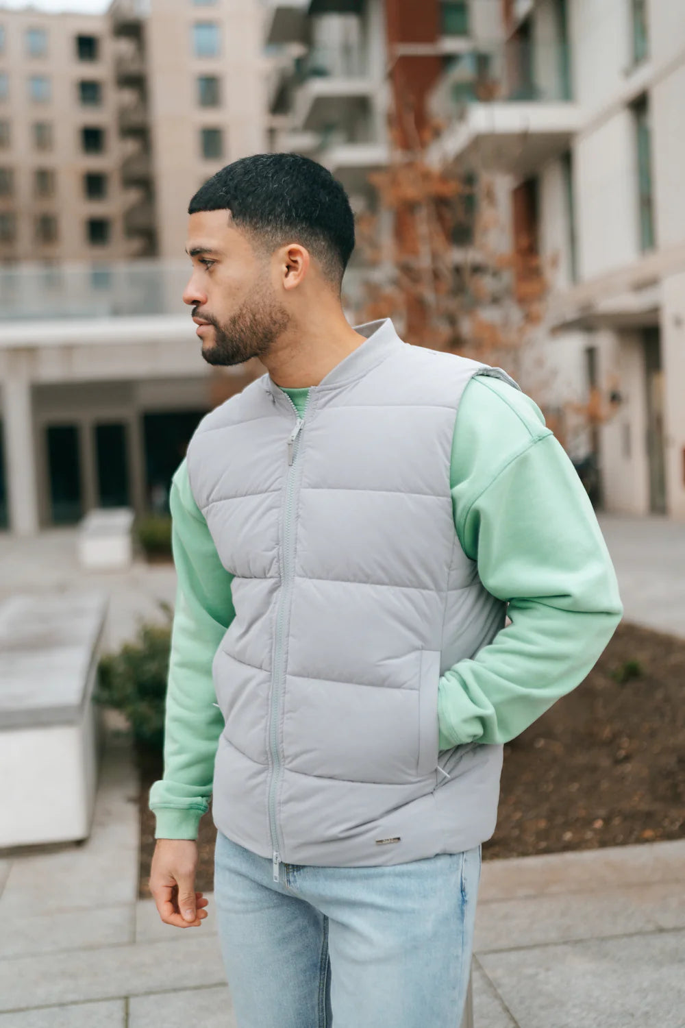 Capo Puffer Gilet - Dove Grey