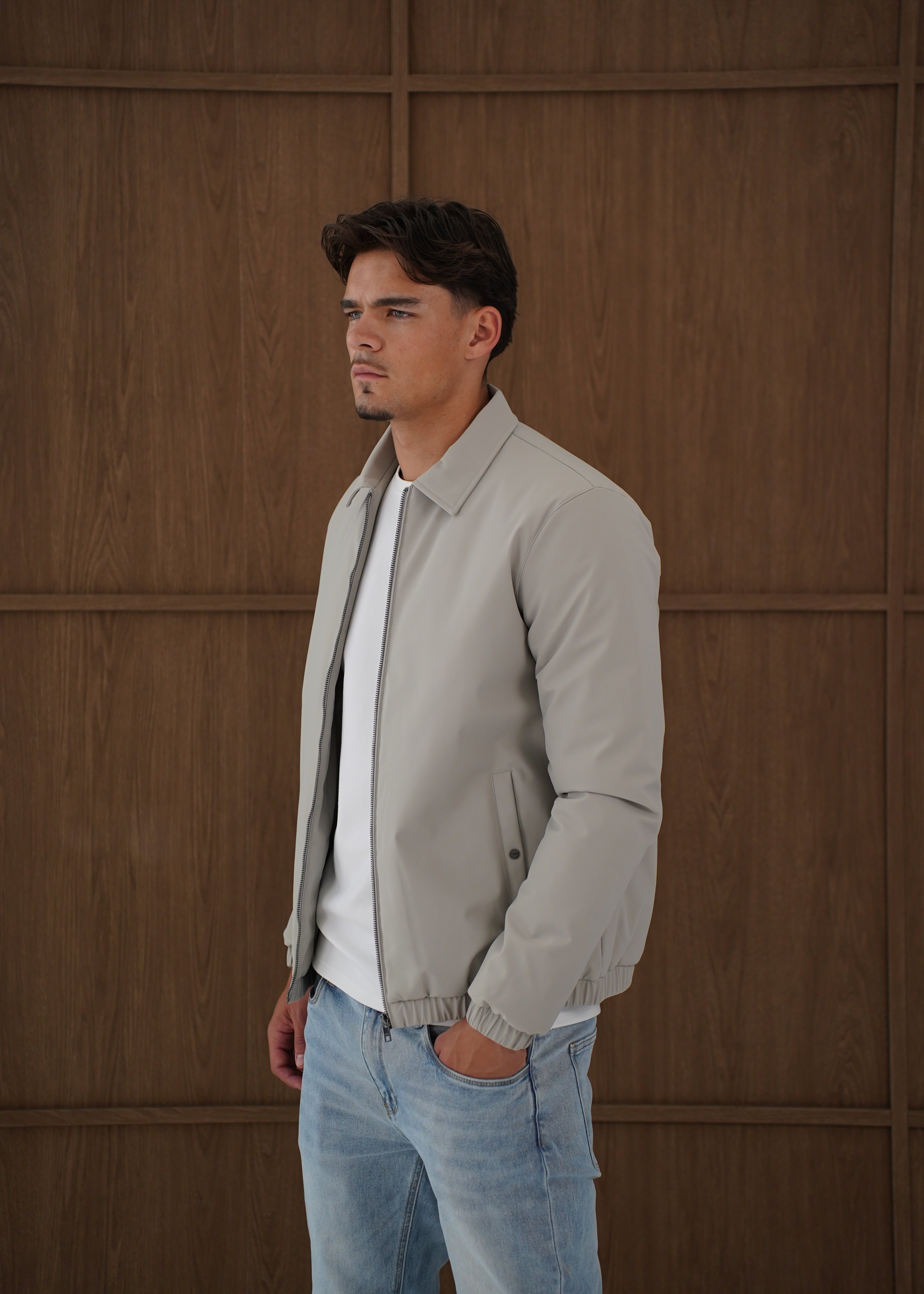 Capo Padded Collar Jacket - Taupe