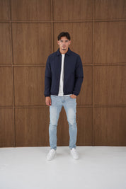 Capo Padded Collar Jacket - Navy