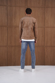 Capo Faux Suede Jacket - Brown