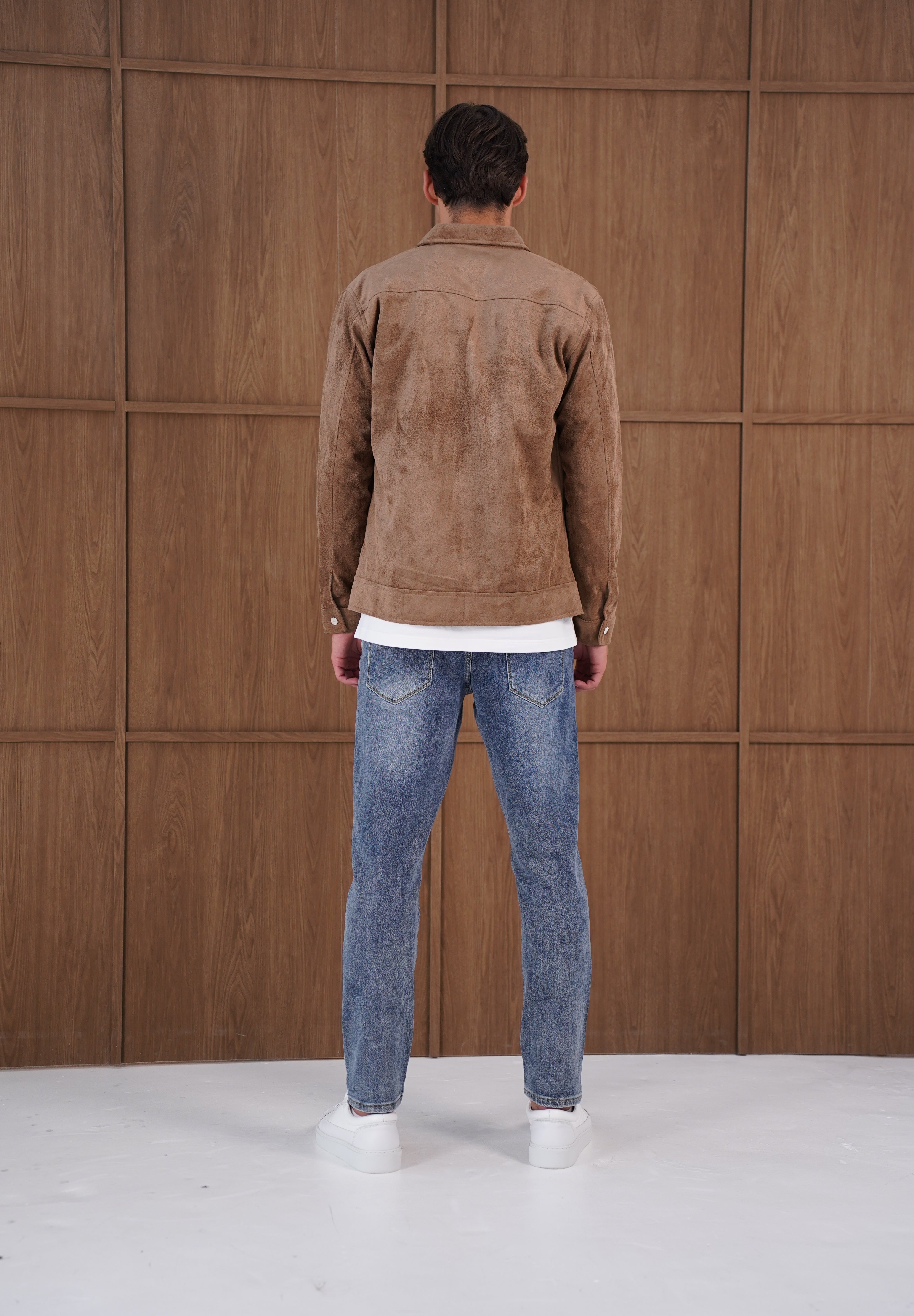 Capo Faux Suede Jacket - Brown
