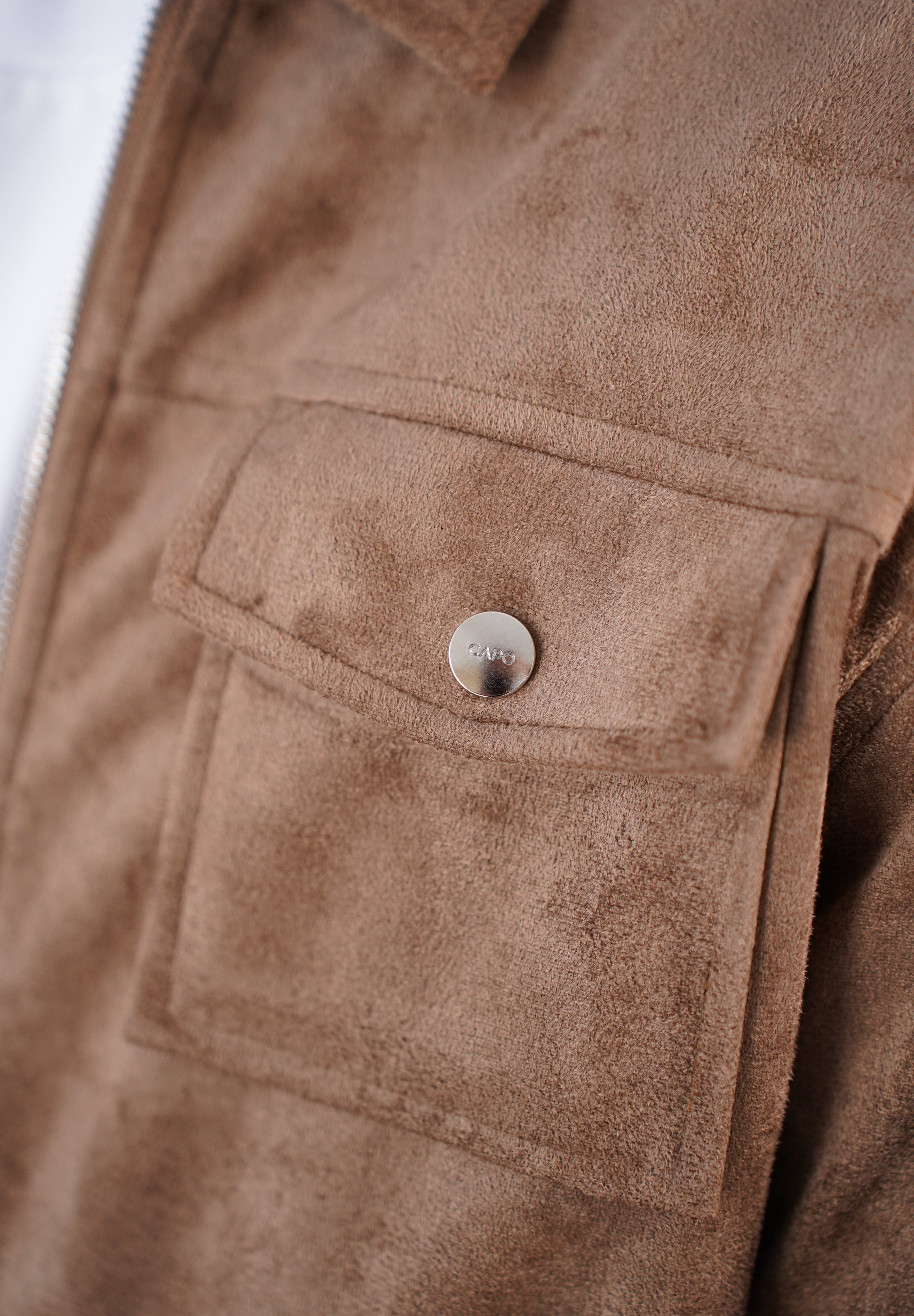 Capo Faux Suede Jacket - Brown
