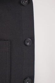 Capo Smart Button Overshirt - Black