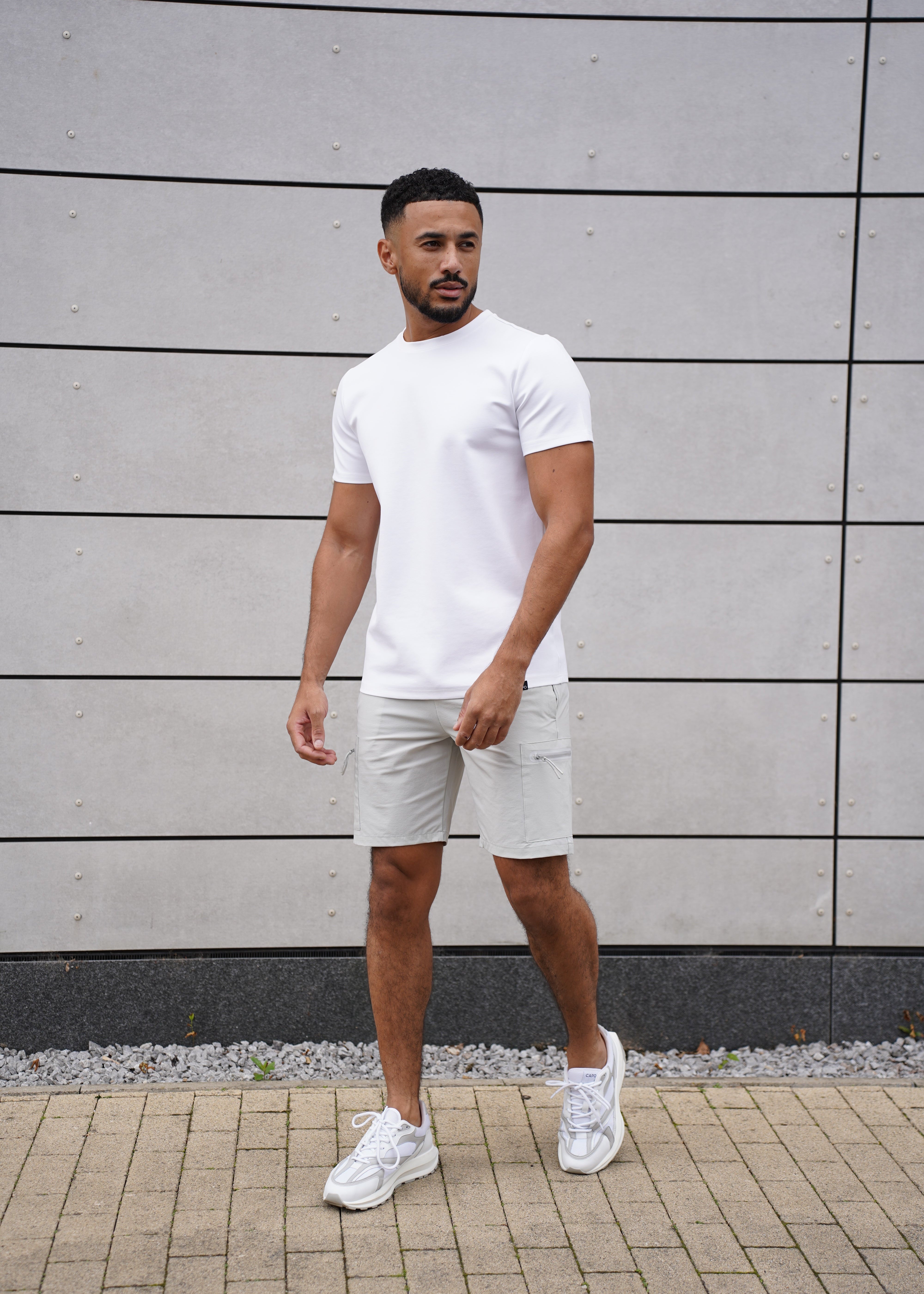 Capo Utility Tech Cargo Short - Light Grey