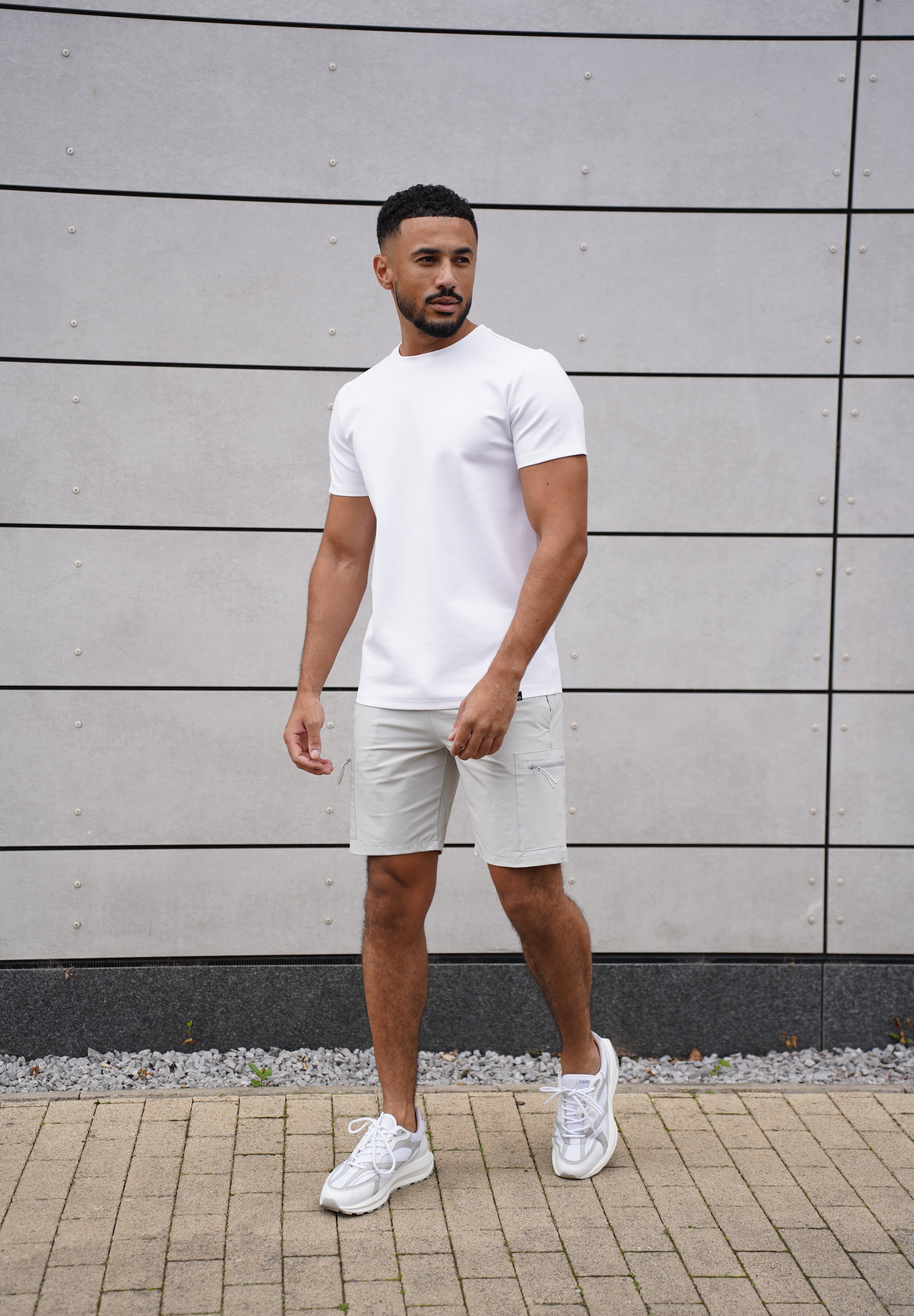 Capo Utility Tech Cargo Short - Light Grey