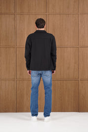 Capo Smart Button Overshirt - Black
