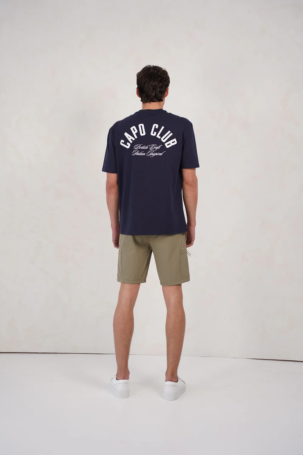 Capo Club Script T-Shirt - Navy/White